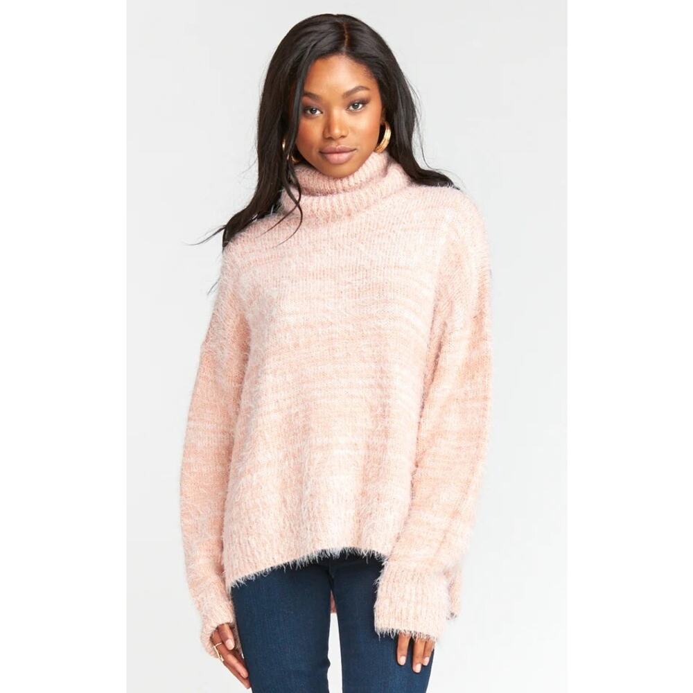Show me your Mumu Fatima Turtleneck Sweater Purple Pink NWT Size M - Picture 5 of 7